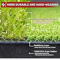 Vista 3 de SAPLIZE Alfombrilla de golpe de golf plegable y resistente con respaldo de EVA de 10 mm para swing y astillado en interiores y exteriores
