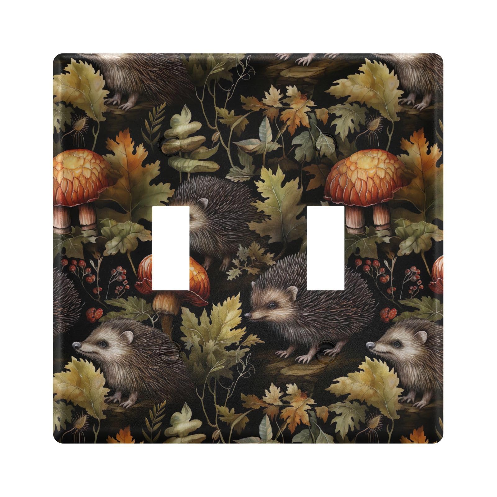 UMIRIKO Cute Hedgehog Light Switch Cover Plate Covers Decorative Double Toggle Home Decor 202b3348