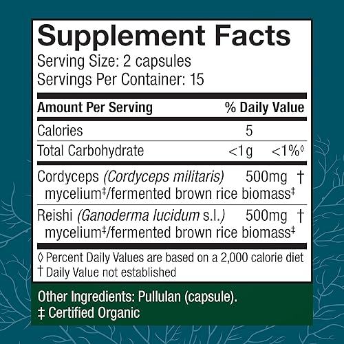 Miniatura 2 de Host Defense CordyChi Cápsulas - Suplemento energético y de apoyo inmunológico - Suplemento Cordyceps y hongo Reishi para relajación y apoyo