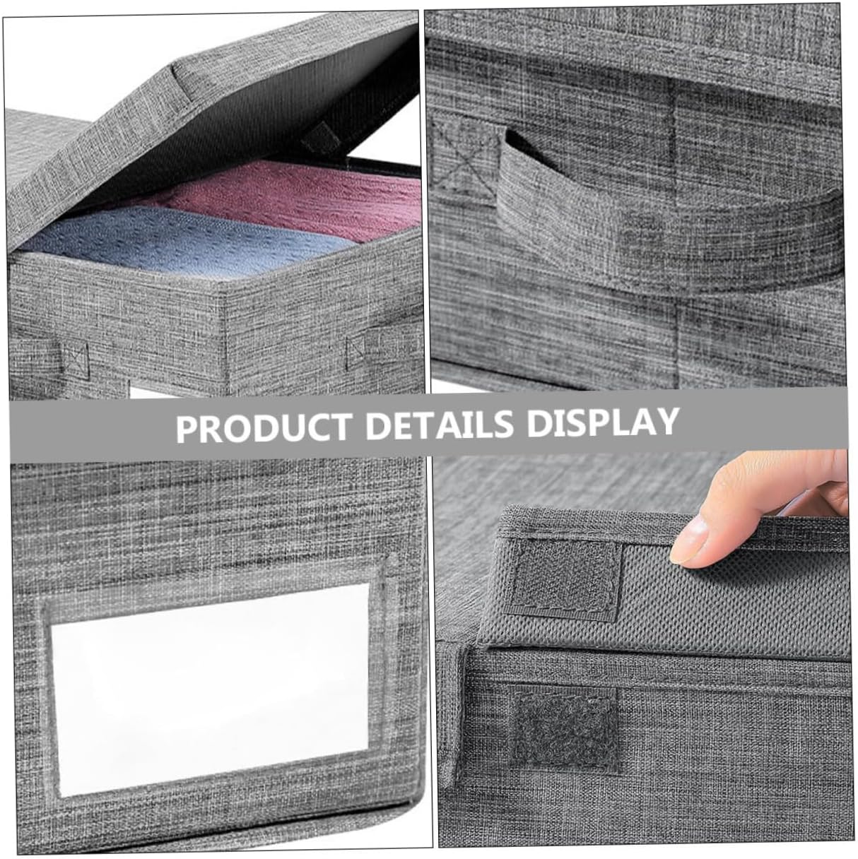 Ciieeo Bed Storage Organizer Foldable Clothes Storage Box Multi-functional Sundries Container Clamshell Design Sturdy Fabric Space Saver for Bedroom Closet and Dormitory