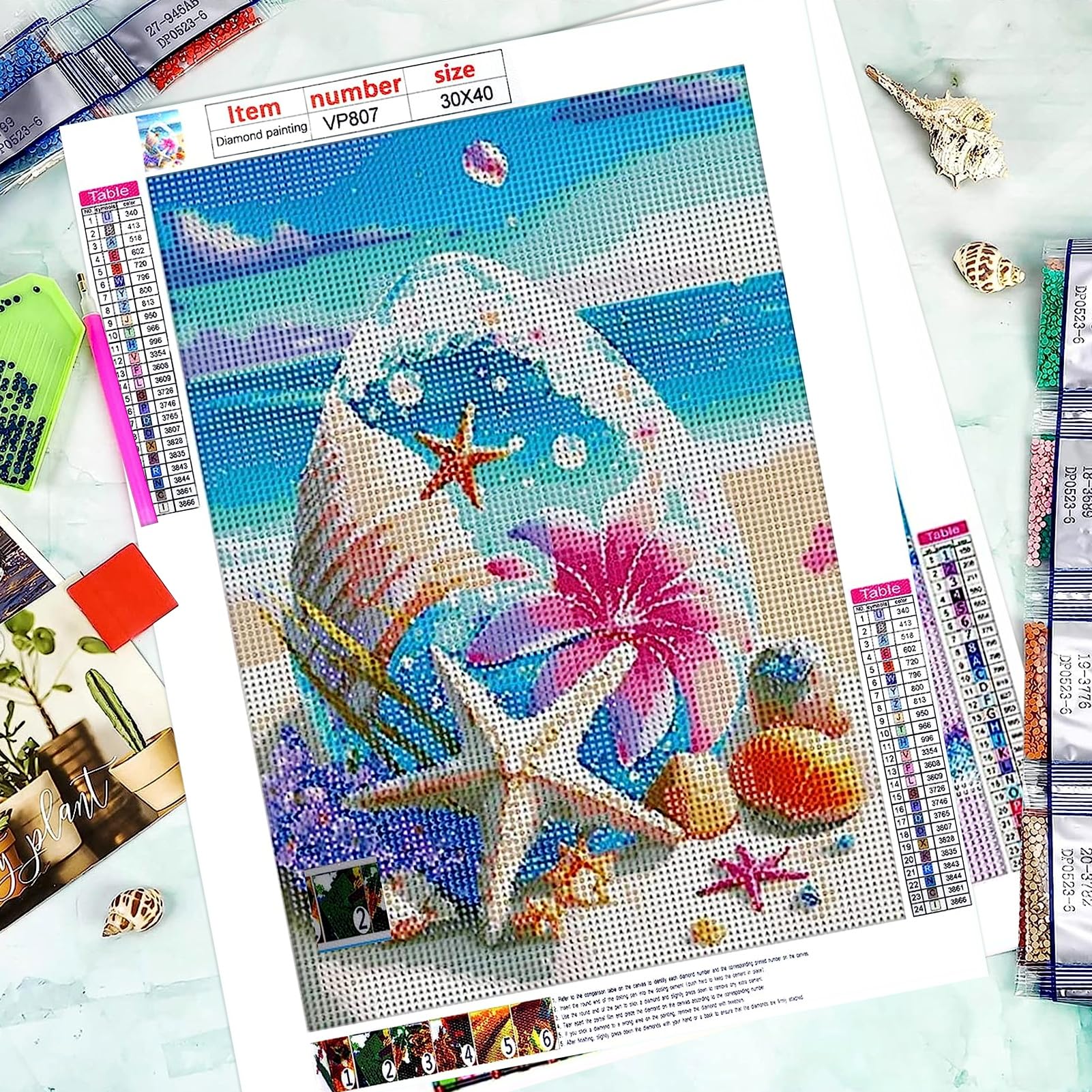 Kit Pittura Diamante 5D | 2 Tele 30x40cm Con Strass E Attrezzi | Decorazione Casa Fai Da Te - Foto 7