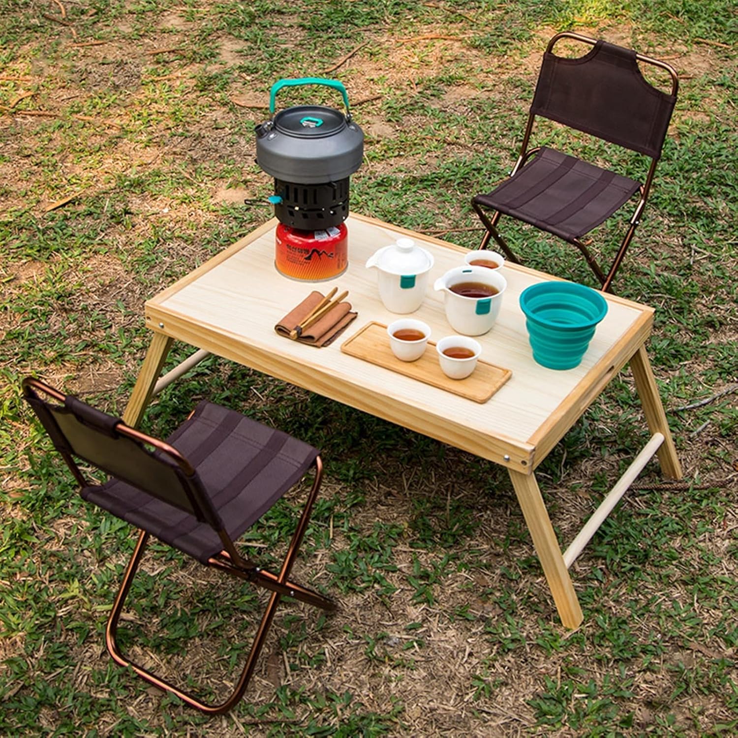 Picnic Table Outdoor Garden Camping Foldable Portable Tea Tray Board Table Set for Balcony Simple Travel Table Camping Accessories