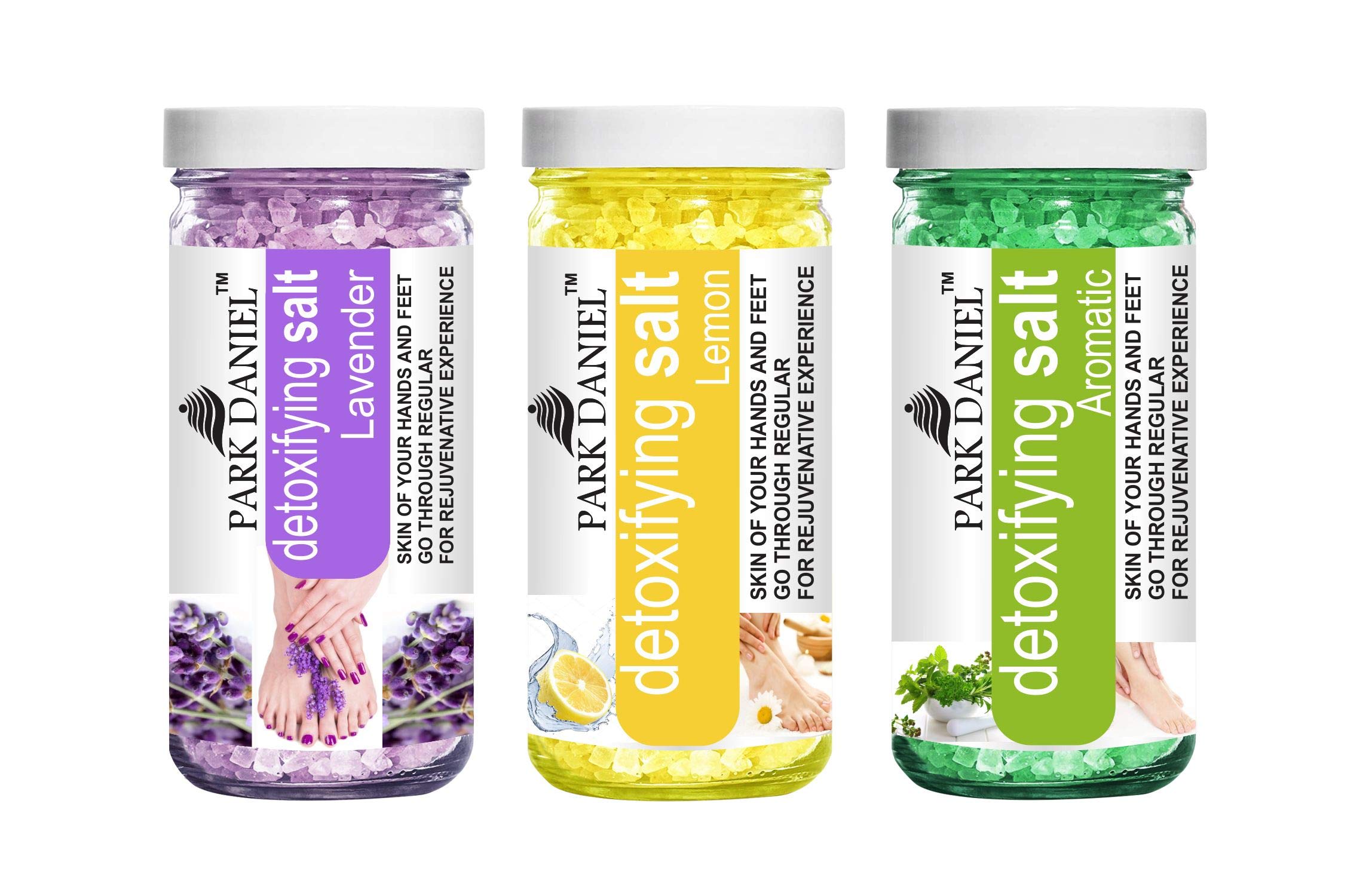 Park Daniel Premium Lavender, Lemon & Aromatic Bath Salt- For Refreshing, Soothening & Whitening Skin- Pedicure & Manicure Salt Combo Pack of 3 Jars of 200 gms(600 gms), Multi-image-28