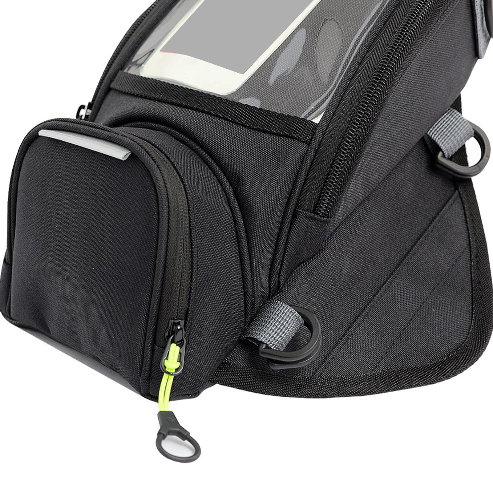 Borsa Da Serbatoio Per Moto - Organizzatore Di Stoccaggio Magnetico, Attrezzatura Da Tour Impermeabile | Borsa Per Carro Armato Compatta con Molteplici Tasche E Cerniere, Compagno Di Viaggio