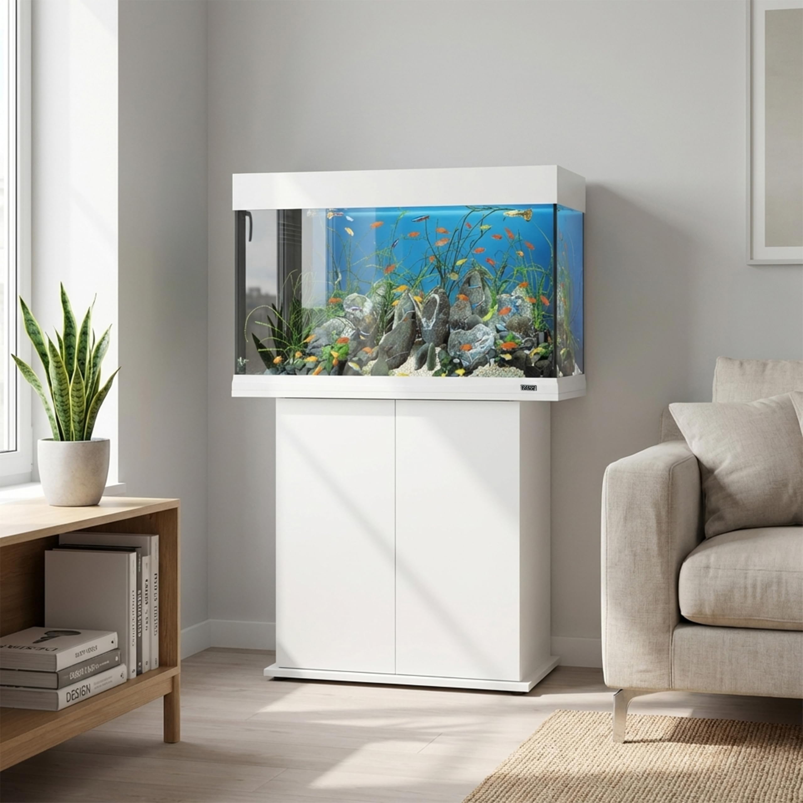 Ferplast 66000611 szafka pod umywalkę do akwarium, wymiary: 81 x 36 x 73 cm, biała