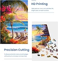 Vista 4 de 2 Pack Puzzles for Adults 1000 Pieces-Hawaii Beach & Moraine Lake Difficult Jigsaw Puzzles for Adults,Hard Jigsaw Puzzle Decorations DIY Leisure