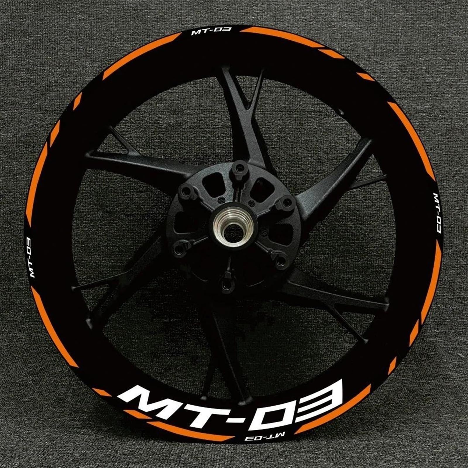 Stickers Motorcycle Wheel Stickers Night Reflective Decorative Rim for Yamaha MT-03 MT 03 Mt03(Style 27)