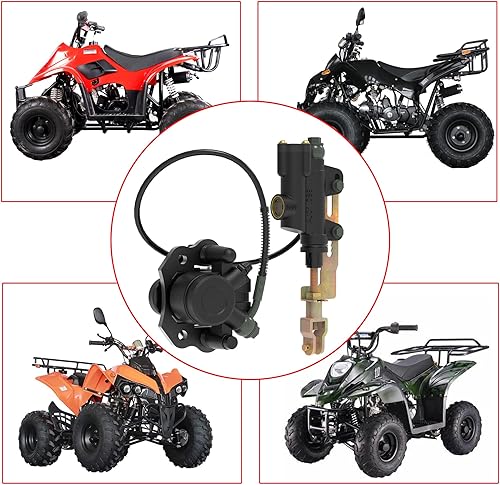 Miniatura 6 de RUTU Cilindro maestro de freno de pie trasero y pinza de freno de disco trasero reemplazo para 50cc, 70cc, 90cc, 110cc, 125cc freno trasero chino