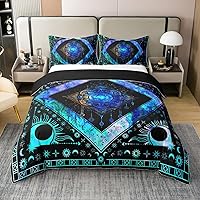 Vista 18 de Funda de edredón 100% algodón con vaca de las tierras altas floral, juego de ropa de cama de ganado toro tamaño completo, funda de edredón