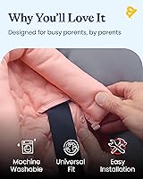 Vista 2 de GoldBug - Soporte de cabeza de asiento de coche 2 en 1 para bebés y niños pequeños, flecha