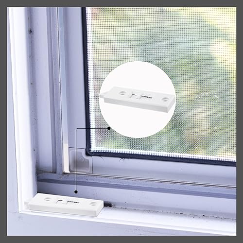 Miniatura 4 de Cerraduras de cierre de ventana, piezas y herrajes para ventana, construcción de plástico, con resorte, espacio entre agujeros de 2 pulgadas,