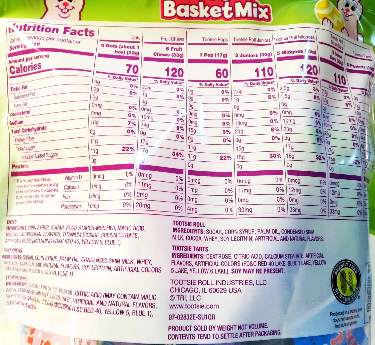 Tootsie Roll Child's Play Candy Easter Basket Mix Resealable Bag, 24.6 Ounces