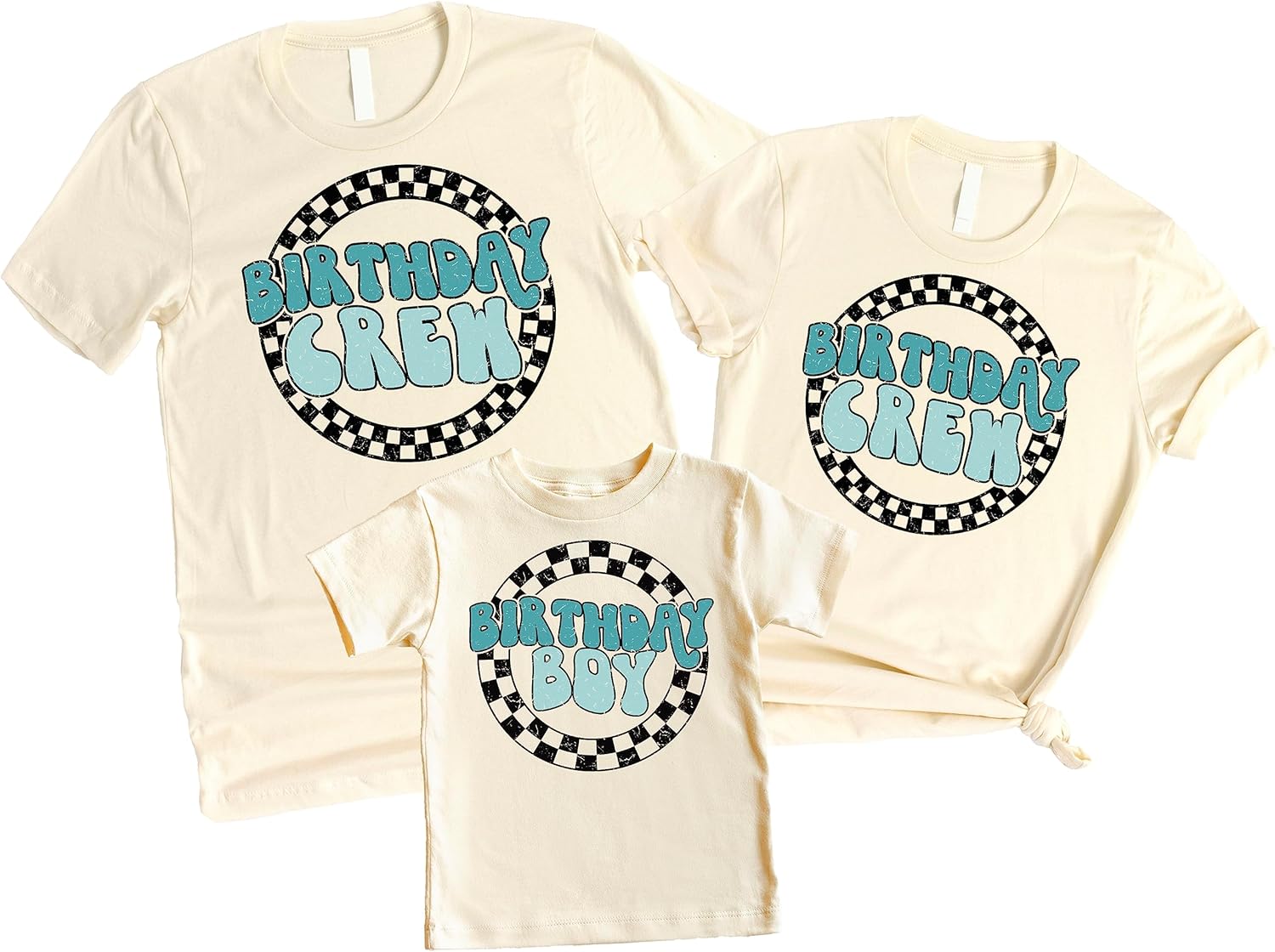 Birthday Boy and Birthday Crew Matching Family Outfits for Mom Dad Siblings Grandma Aunt Cousins