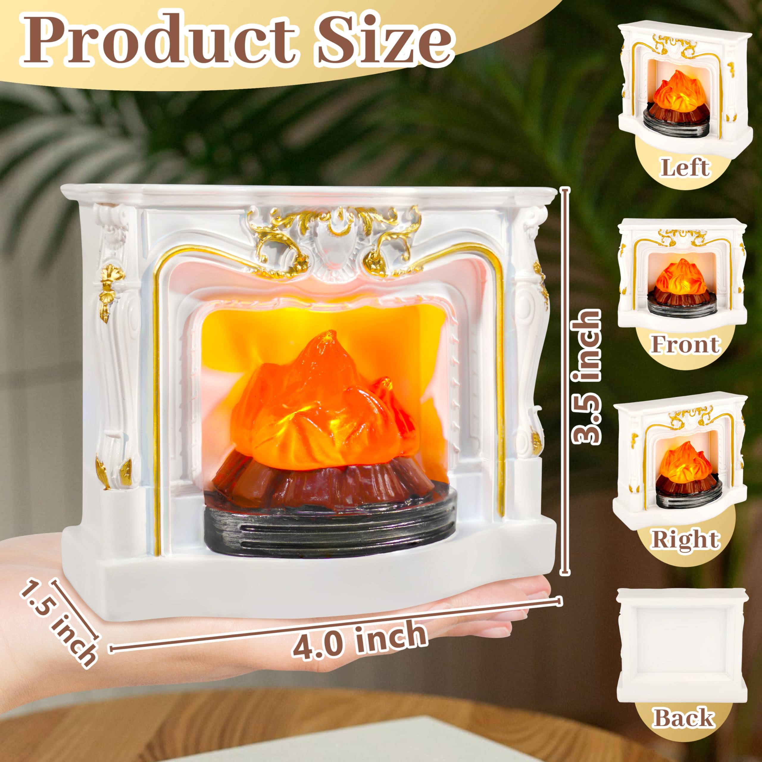 1: 12 Scale Mini House Furniture and Accessories White Miniature Fireplace Mini Resin Fireplace Mini Furniture for Mini House Decoration