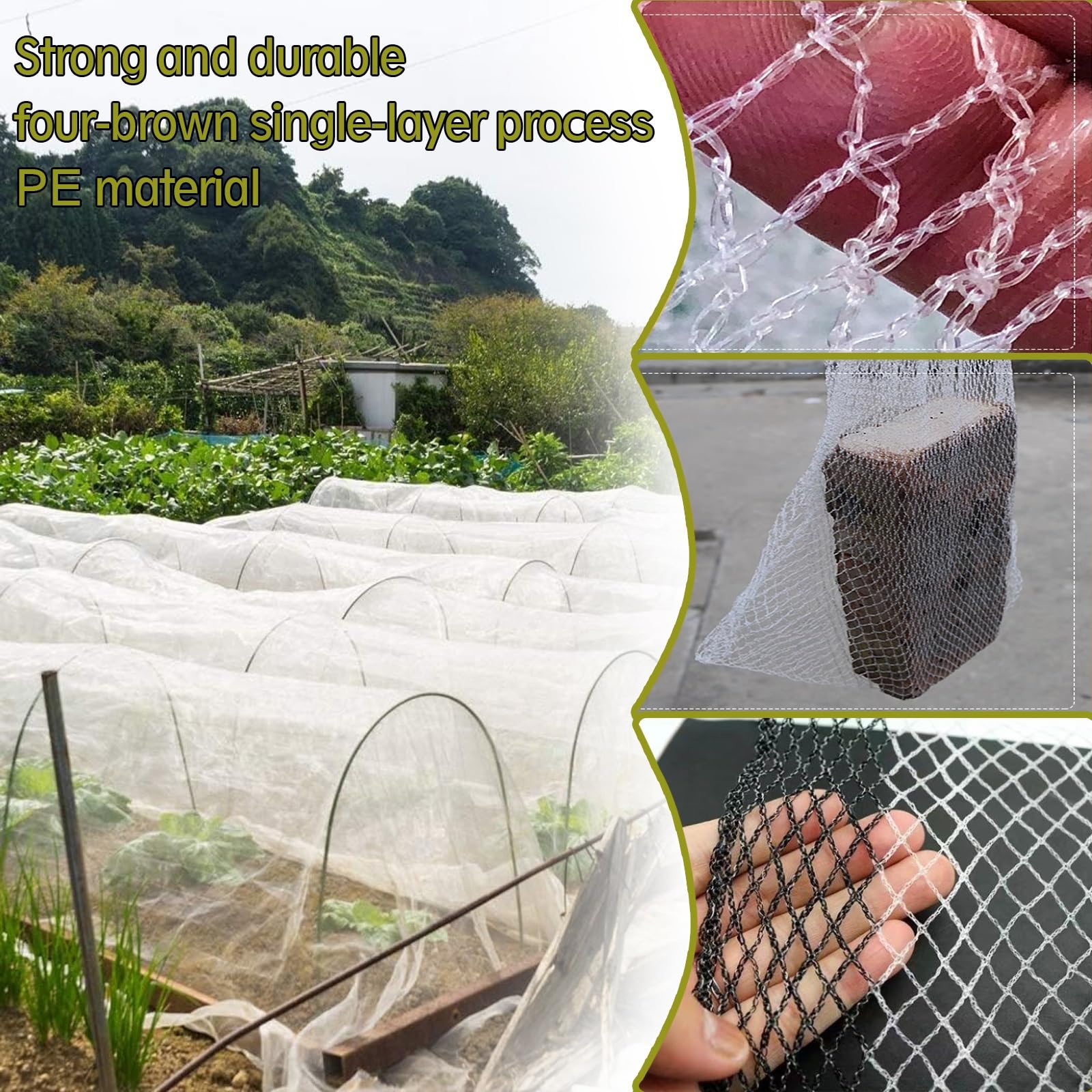 Orchard - Red antigranizo, malla de protección contra el granizo para verduras, frutas, flores y cultivos, 4 x 10 m, red a prueba de granizo para camas de jardín elevadas y protectores de plantas