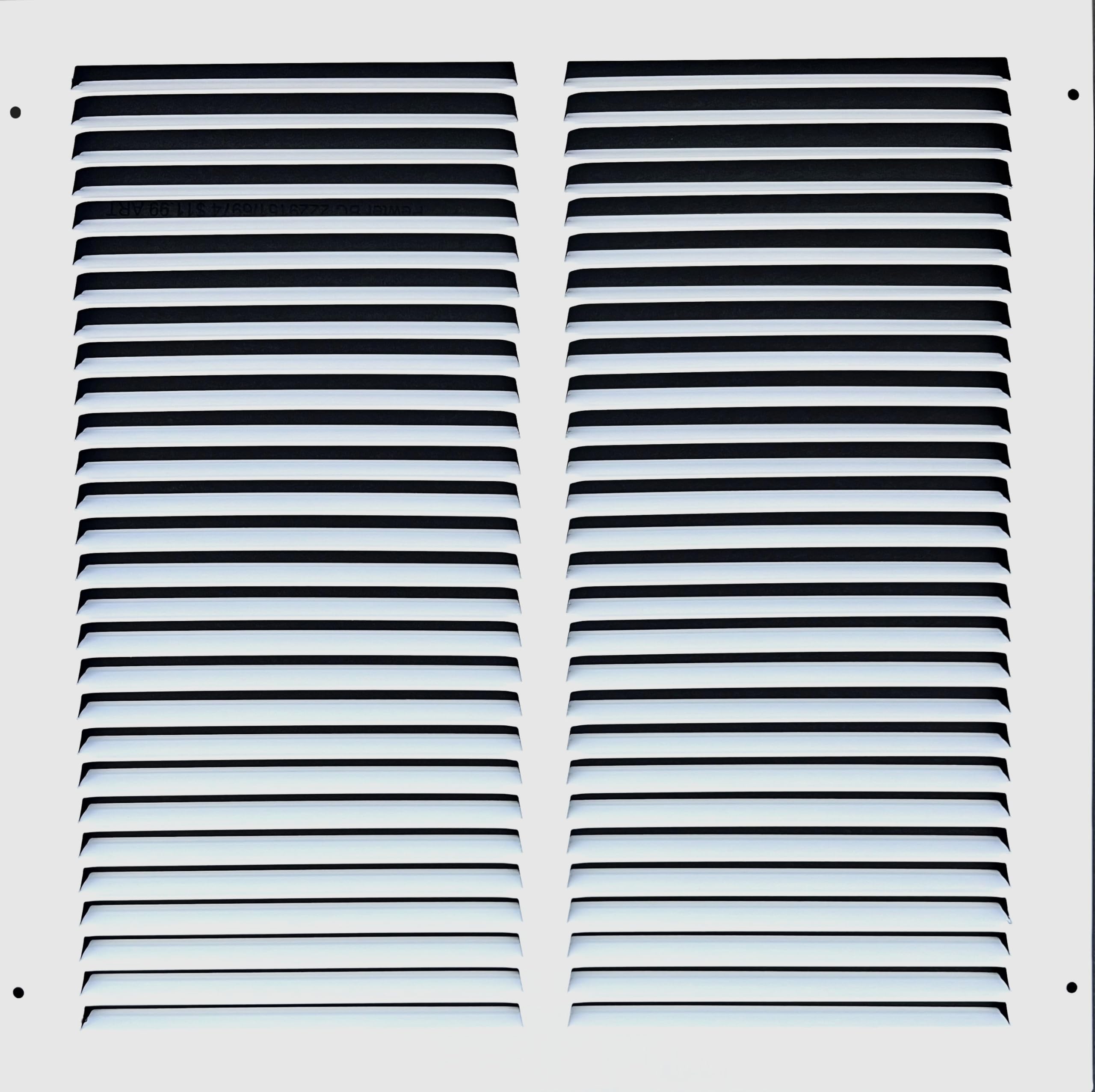 Fits 14x14 Duct Opening Stamped Steel Return Air Grille Vent Cover Grille for Sidewall and Ceiling in White Surface Dimensions: 15.75"W X 15.75"H (14" W x 14" H Duct Opening)