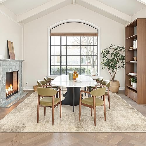 Miniatura 6 de zesthome Alfombras de 5 x 7 pulgadas - Alfombra lavable resistente a las manchas, alfombras modernas abstractas para sala de estar, dormitorio,