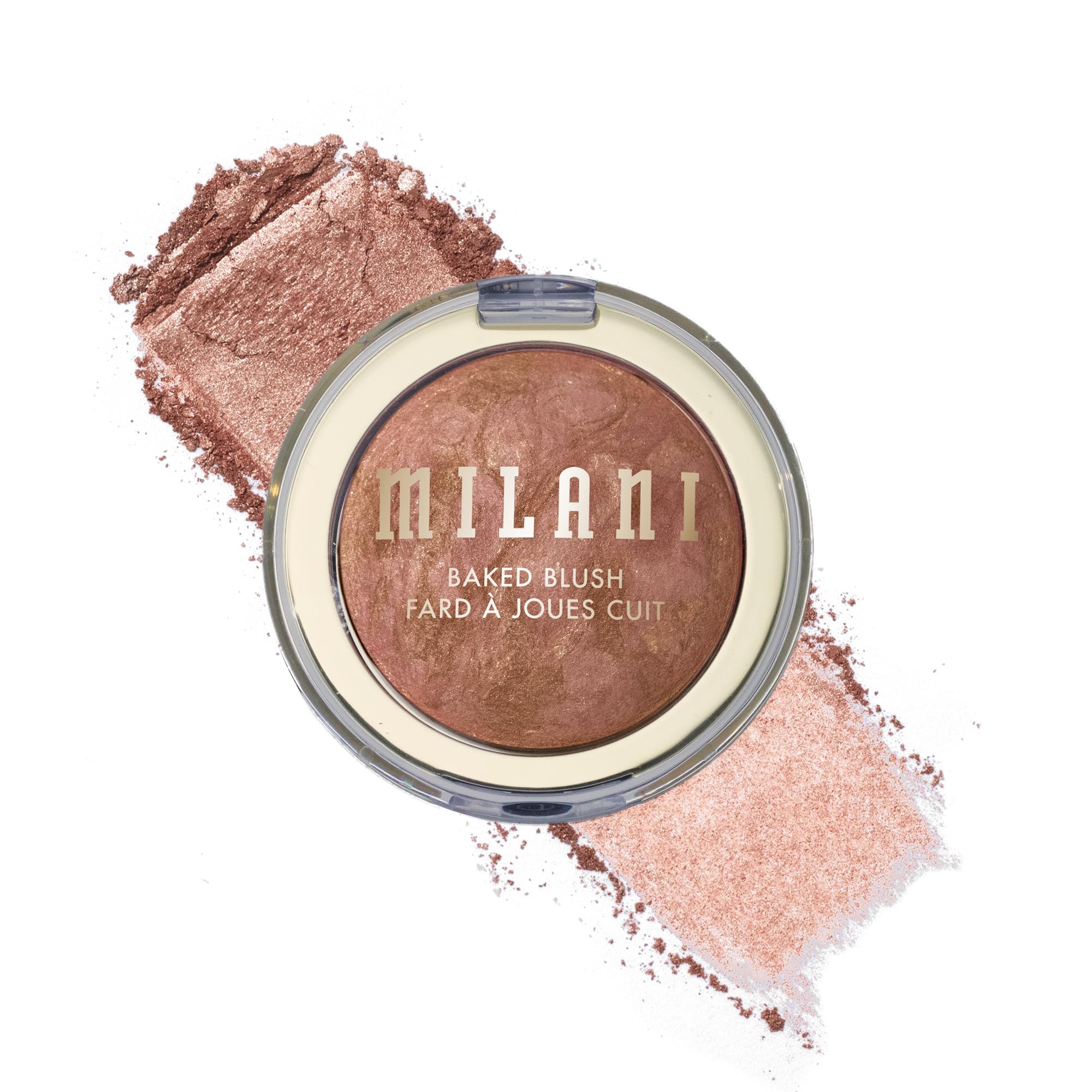 Milani Baked Blush, Updated Powder Blush for Cheeks, Cruelty Free Makeup - Shape, Contour & Highlight Face for a Shimmery or Matte Finish - Rose D'oro