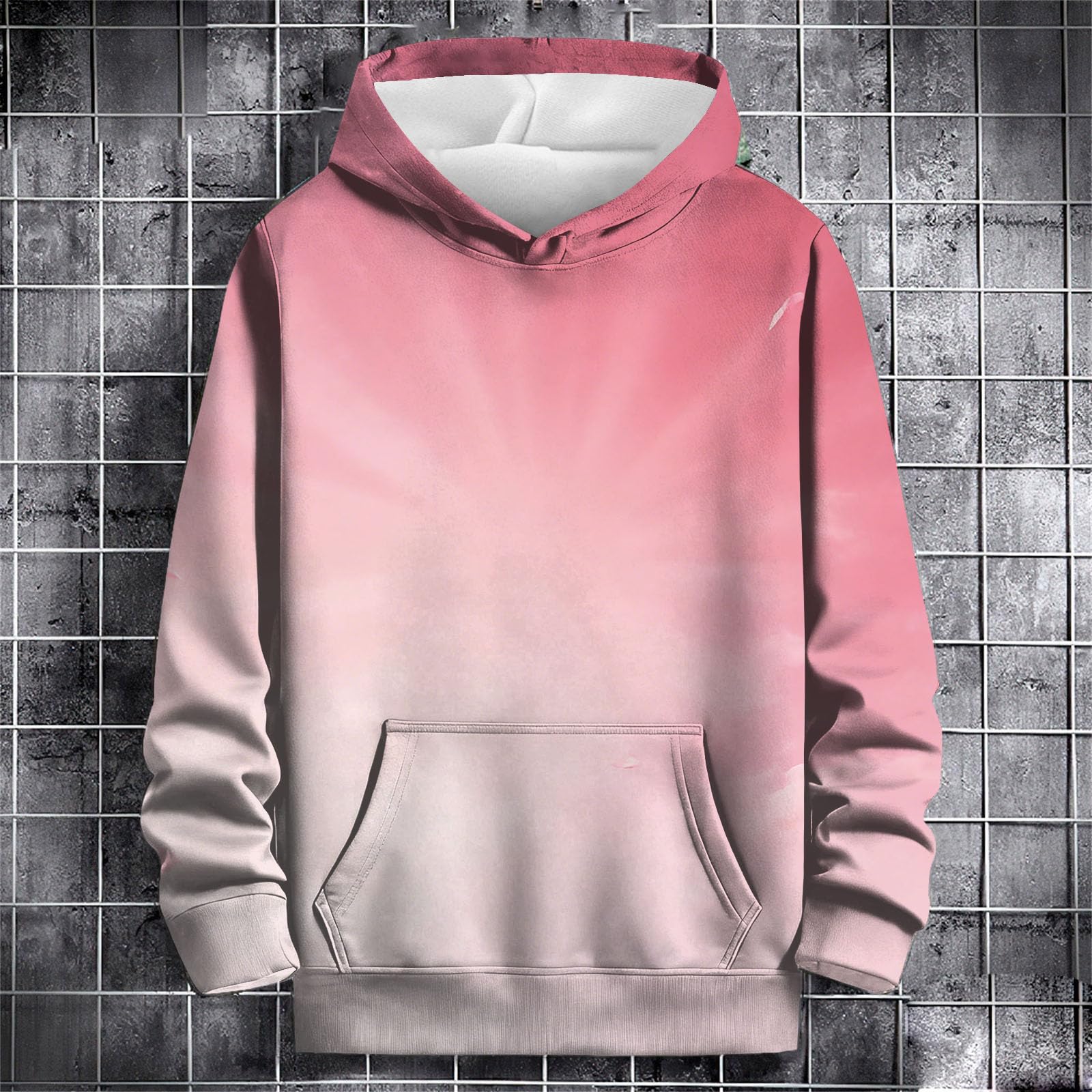 Sudaderas De Hombre Sudadera con Capucha Tela, Informal, Moderna Y Estampado Completo para Blancas (Pink, M) Mangas El Sol Disfraz Vigilante La Playa Camisa Manga Larga Jersey Corta Ropa