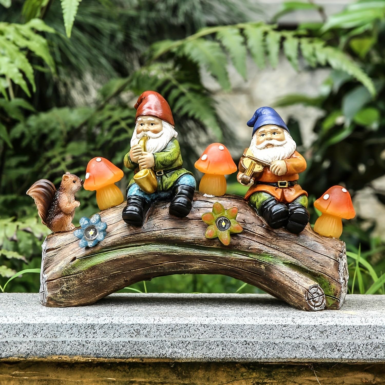 Solar Garden Gnome Statues Outdoor Figurine Light - Image 3