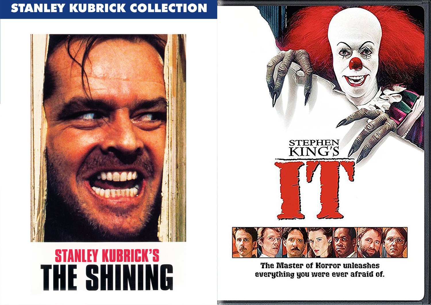 The Shining Stanley Kubrick + Stephen King IT Monster Horror Double Feature movie bundle
