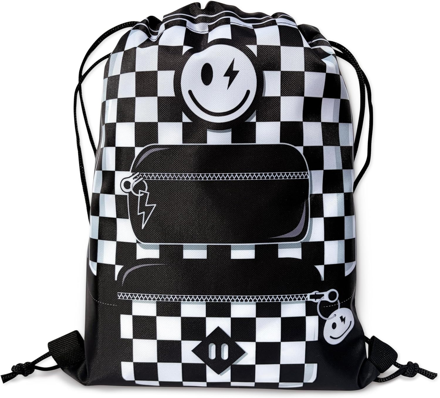 12 pk One Happy Dude Birthday Decorations Blue - Smiley Face Party Favors for Smiley Face Birthday Decorations, One Happy Dude Party Favors for Checkered Goodie Bags or Monster Truck Goodie Bags