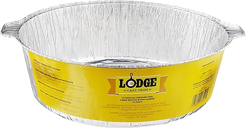 Miniatura 2 de Lodge A12F12 - Revestimientos para horno holandés de papel de aluminio de 12 pulgadas, paquete de 12, color plateado
