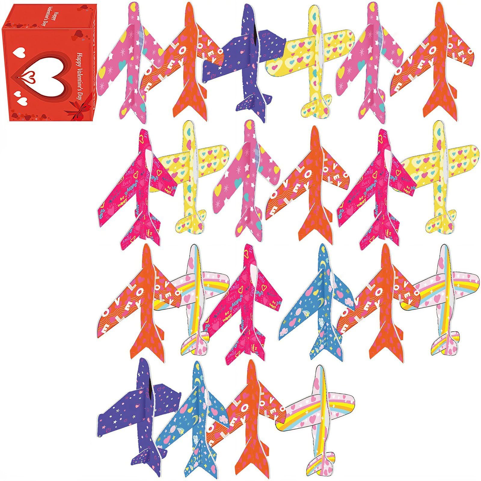 OSNIYAW Present Set of 28 Layouts and Aircraft Decorations for Childrens Donations Valentine Gift