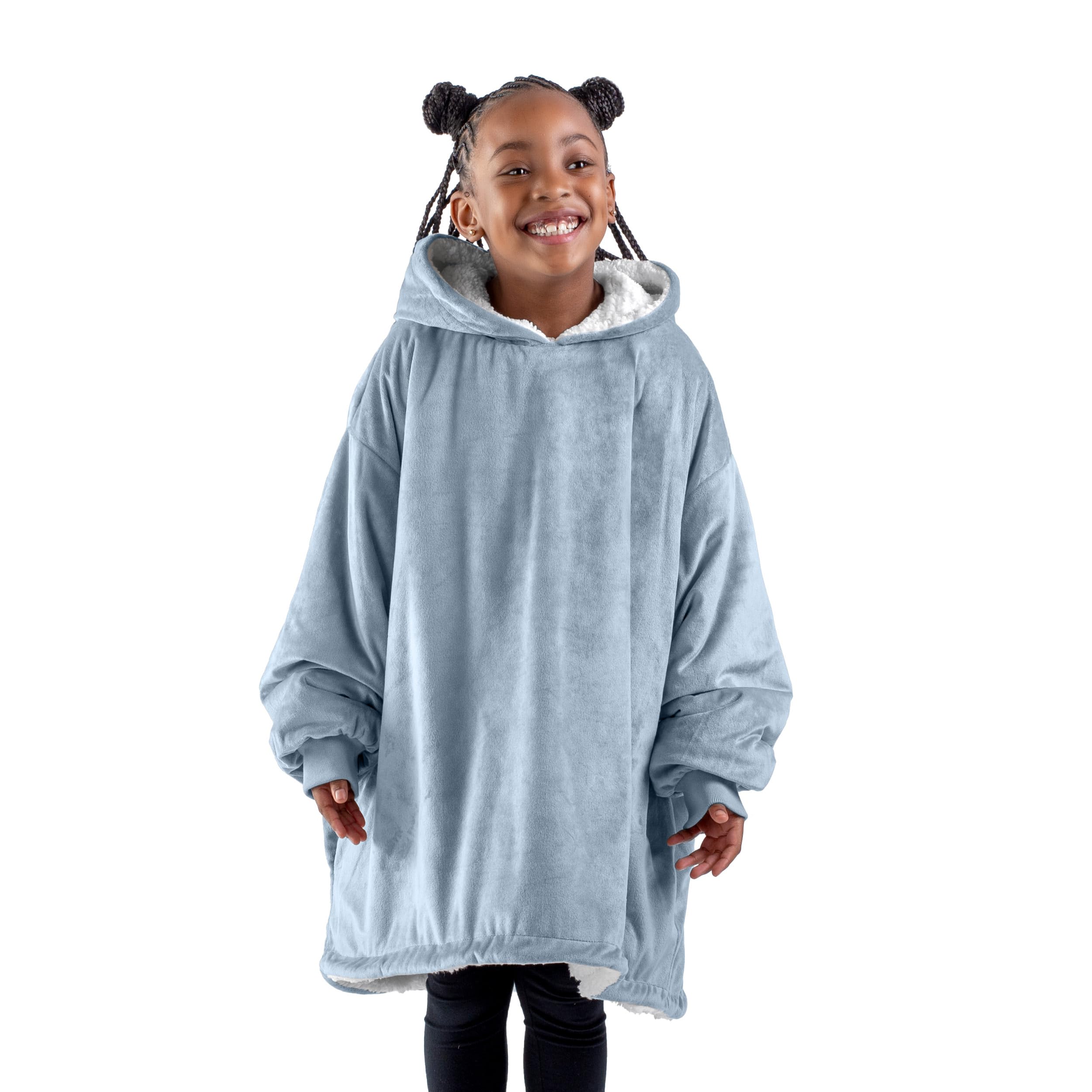 Bare Home Wearable Blanket Hoodie - Soft Plush Sherpa - Warm and Cozy - Oversized Wearable Blanket
