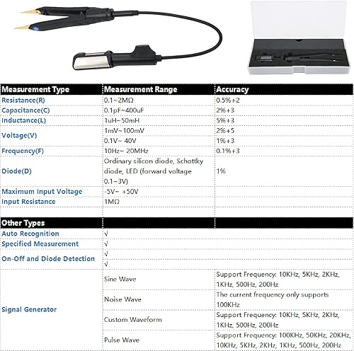Miniatura 7 de Eujgoov Mini pinzas digitales inteligentes DT71 que emiten una variedad de señales de forma de onda para varios escenarios de uso