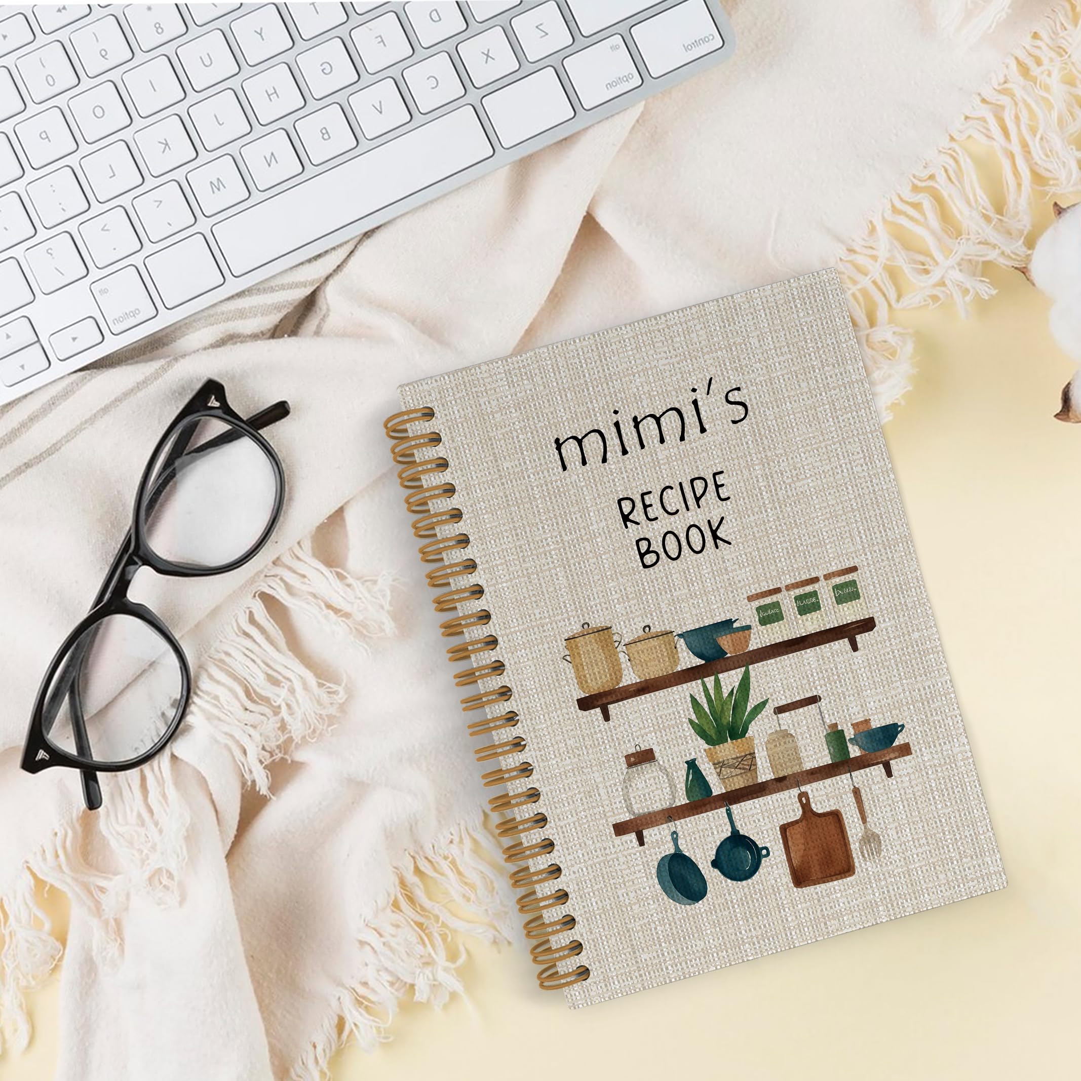 Mimi - Libro de recetas en blanco para escribir en tus propias recetas, cuaderno de diario forrado de recetas Mimi, cuadernos de abuela Mimi para cocina, regalos de cocina para abuela Mimi de