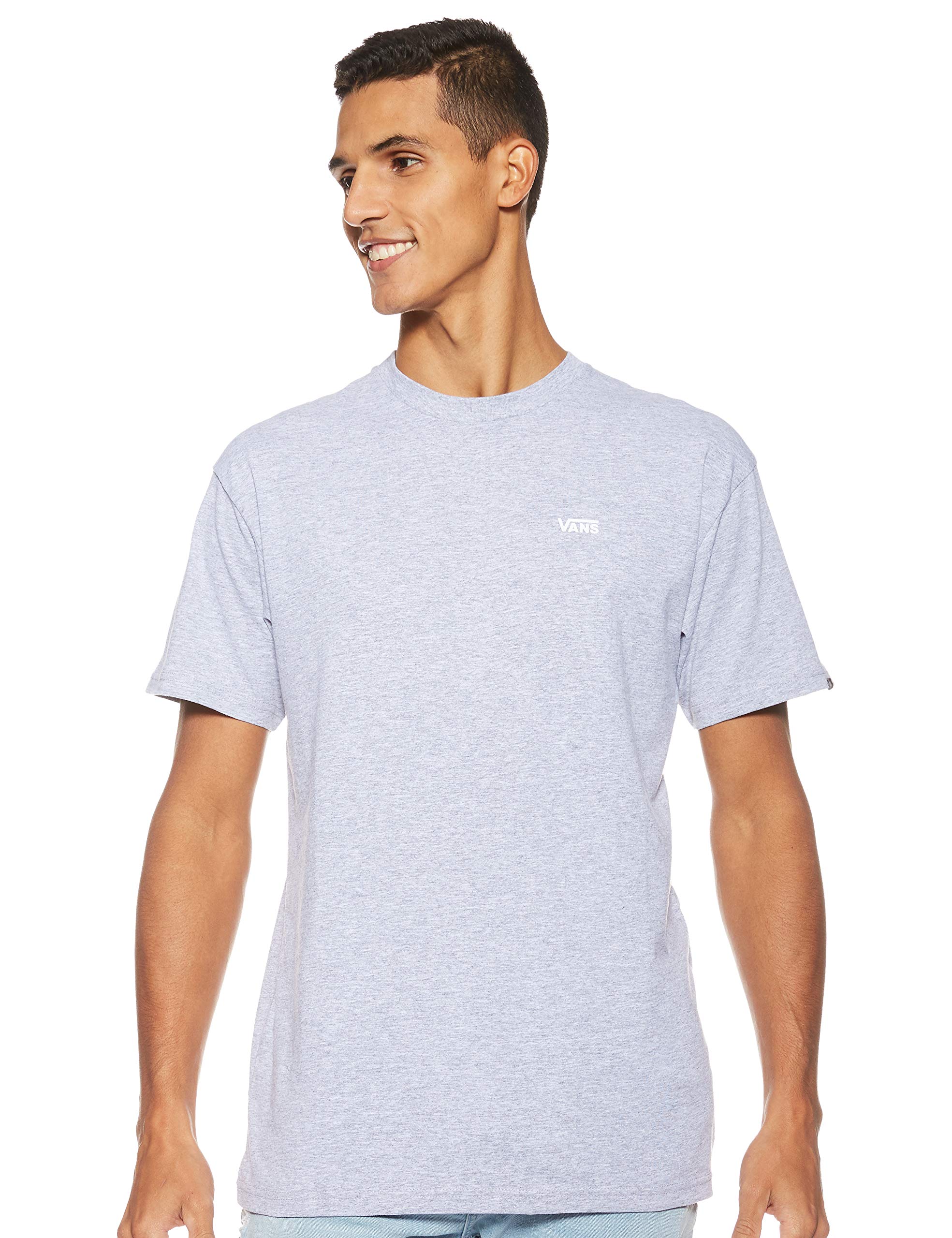 Vans Men's Left Chest Logo Tee T Shirt, Grey (Athletic Heather), S UK