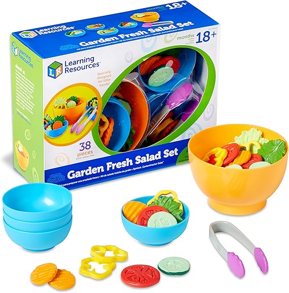 Learning Resources Garden Fresh Salad Set, Vegetables, Play Food, 38