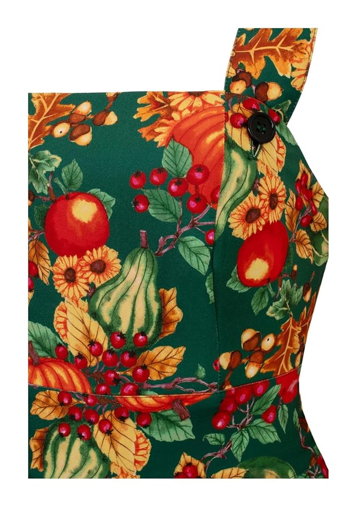 Hell Bunny Autumn Pinafore Dress (US, Alpha, Medium, Regular