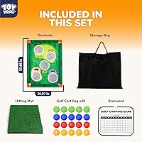 Vista 3 de TOY Life Juego de Cornhole de Golf Juego de Golf Corn Hole Set Juego de Golf Chipping para Adultos y Niños Juego de Golf de Patio Trasero Juego