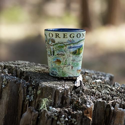 Miniatura 2 de Xplorer Maps Oregon State Map - Vaso de cerámica sin BPA, para oficina, hogar, regalo, fiesta, duradero y con capacidad para 1.5 onzas líquidas