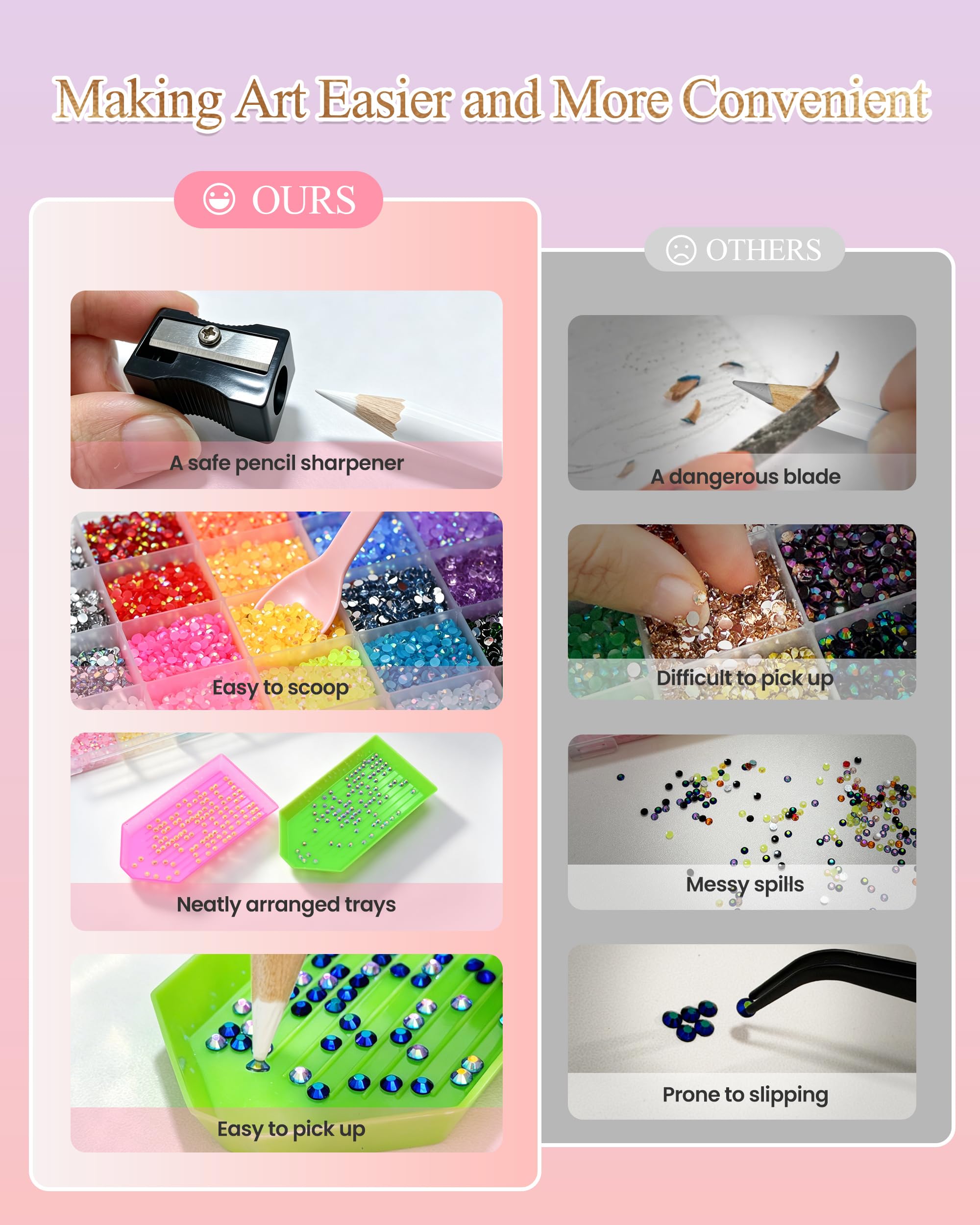 42 Farben Glitzersteine, 39000 Stück Strasssteine Bedazzler Kit, Flatback Rhinestones für DIY Bedazzling Nägel Textilien, 4 Klebepatronen, Löffel, Portionierteller Usw, Geschenke für Mädchen