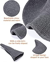 Vista 4 de Qianmome Paquete de 1, 2 y 4 sombreros de bruja de Halloween para mujer, de ala ancha, plegable, puntiagudo, accesorio para disfraz de fiesta
