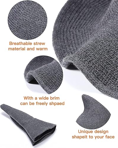 Miniatura 4 de Qianmome Paquete de 1, 2 y 4 sombreros de bruja de Halloween para mujer, de ala ancha, plegable, puntiagudo, accesorio para disfraz de fiesta de