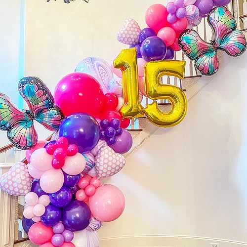 Miniatura 8 de Globos de color morado oscuro, paquete de 66 globos de látex de color morado oscuro de 12 pulgadas para Halloween, graduación, boda, cumpleaños,