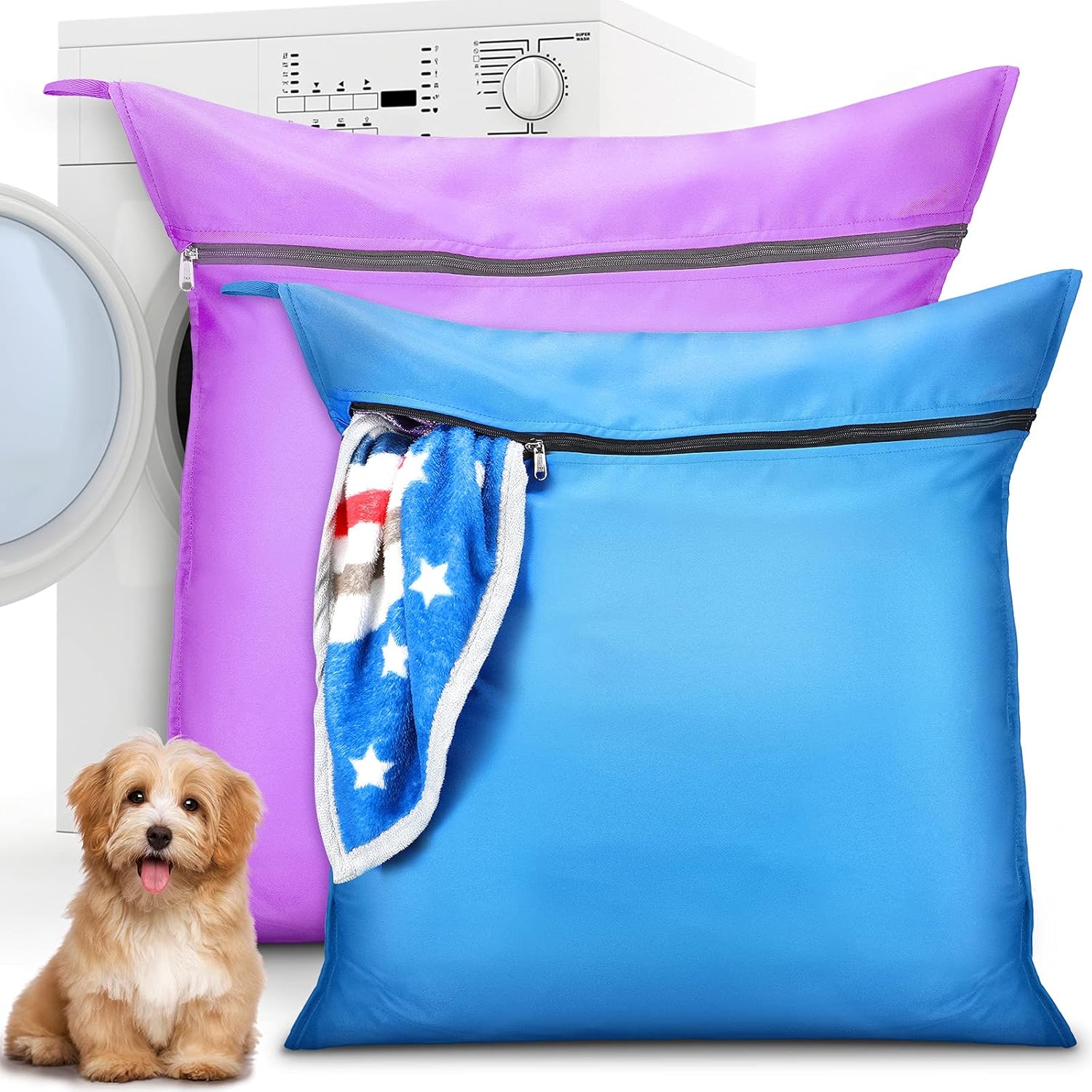 Frienda 2 Pieces Pet Laundry Bag for Washing Machine