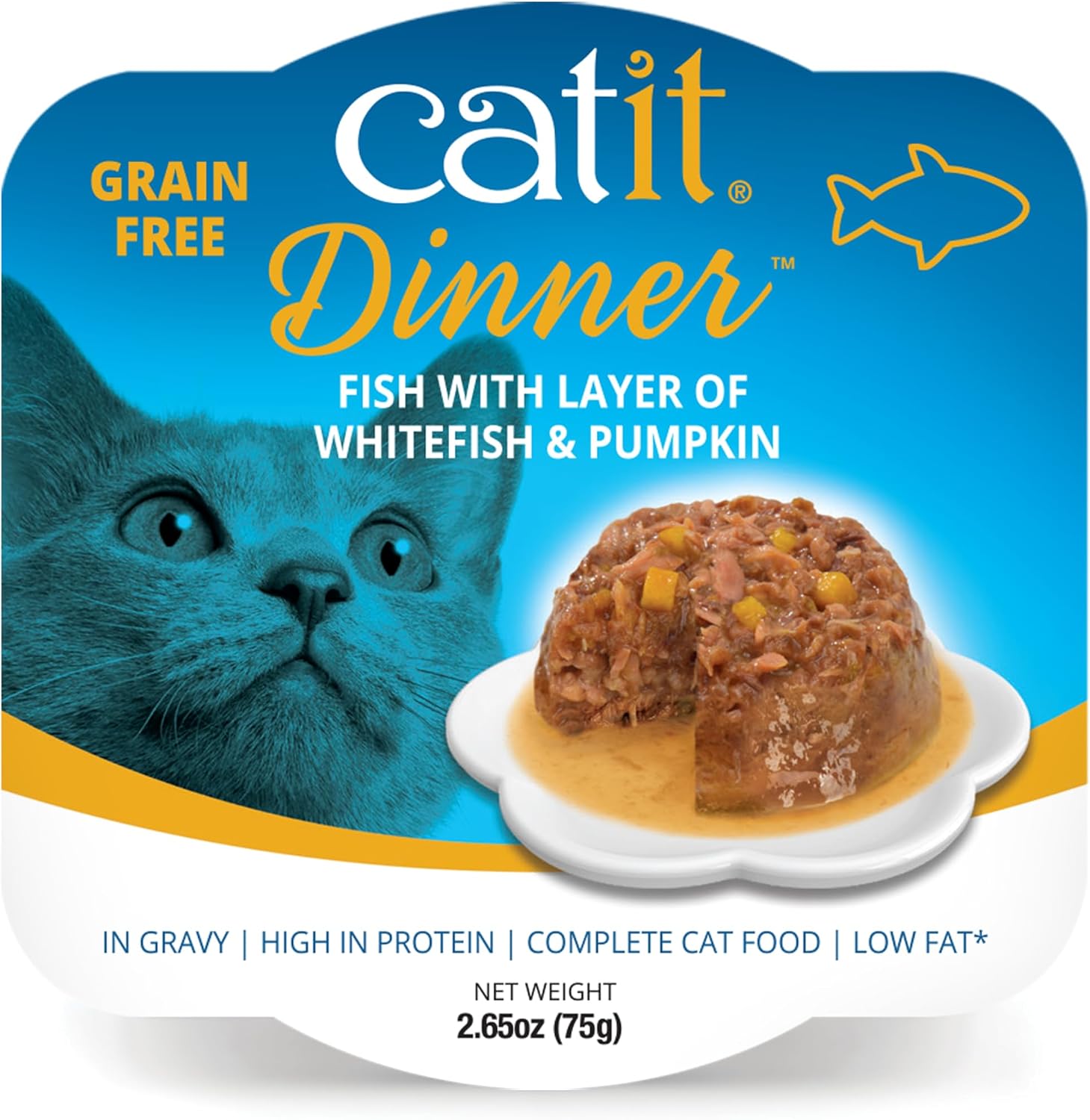 Catit Fish Dinner with Whitefish & Pumpkin