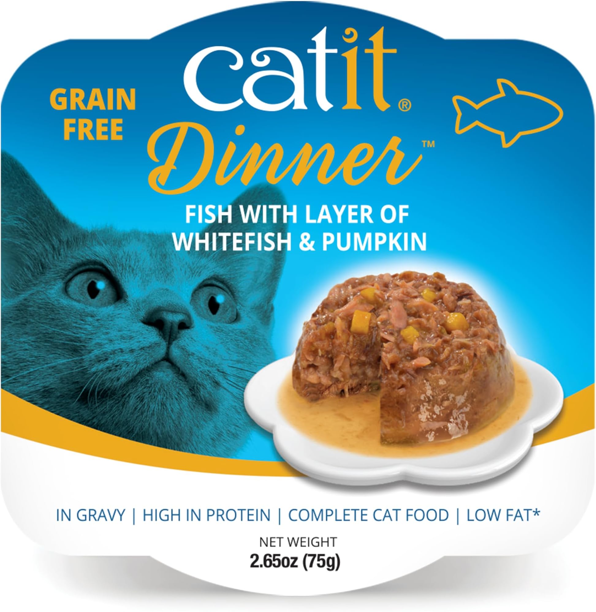 Fish Dinner with Whitefish & Pumpkin โ Hydrating and Healthy Wet Cat Food for Cats of All Ages