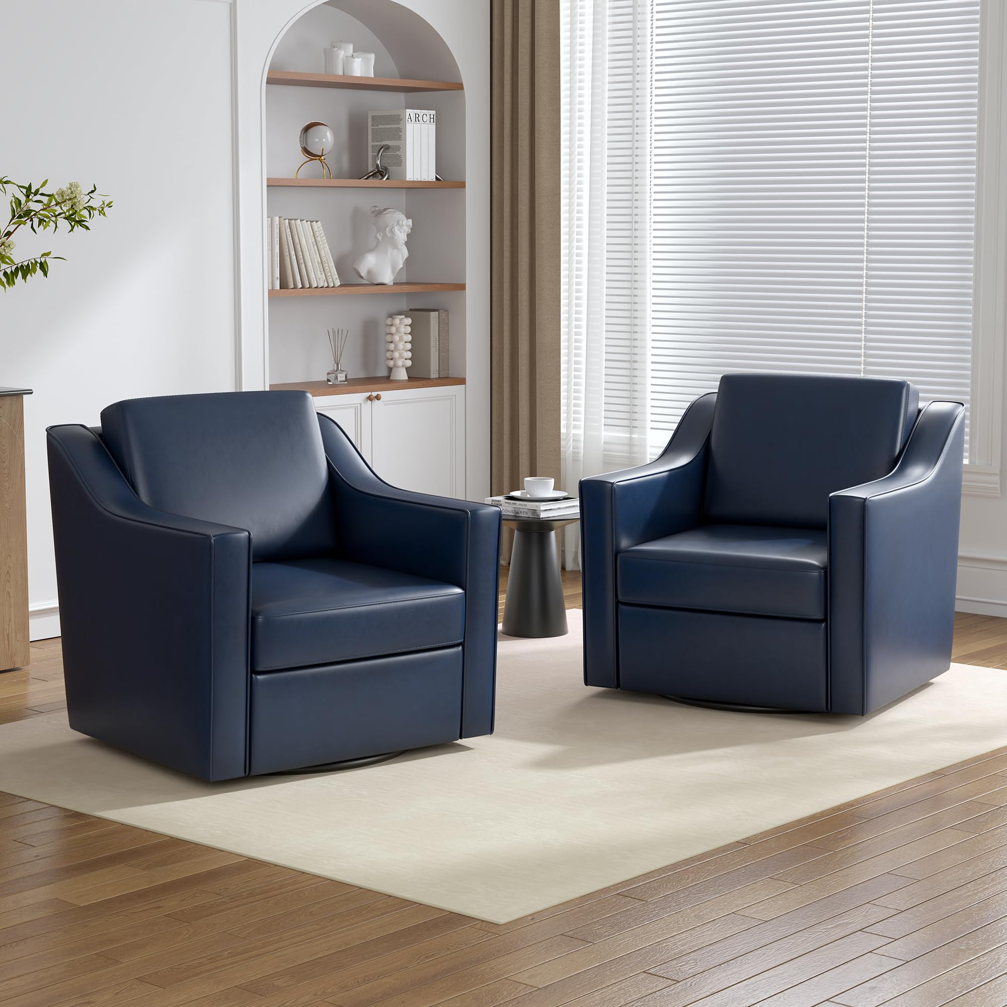 Qatiby Swivel Barrel Chairs Set of 2