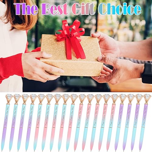 Miniatura 6 de Farmelov Bolígrafos personalizados a granel con grabado sin nombre, bolígrafos de diamantes personalizados, texto personalizado, regalos