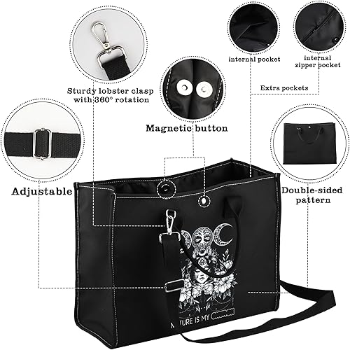 Miniatura 5 de CMNIM Regalos de bruja, accesorios de brujería, bolsa de mano Nature Is My Church Witch Stuff para Halloween, Wicca y hermana pagana, regalo