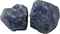 Vista 53 de Amazing Gemstone Cristales crudos de angelita y piedras curativas, rocas naturales para pulir, piedras y cristales crudos de bricolaje, 2 piezas
