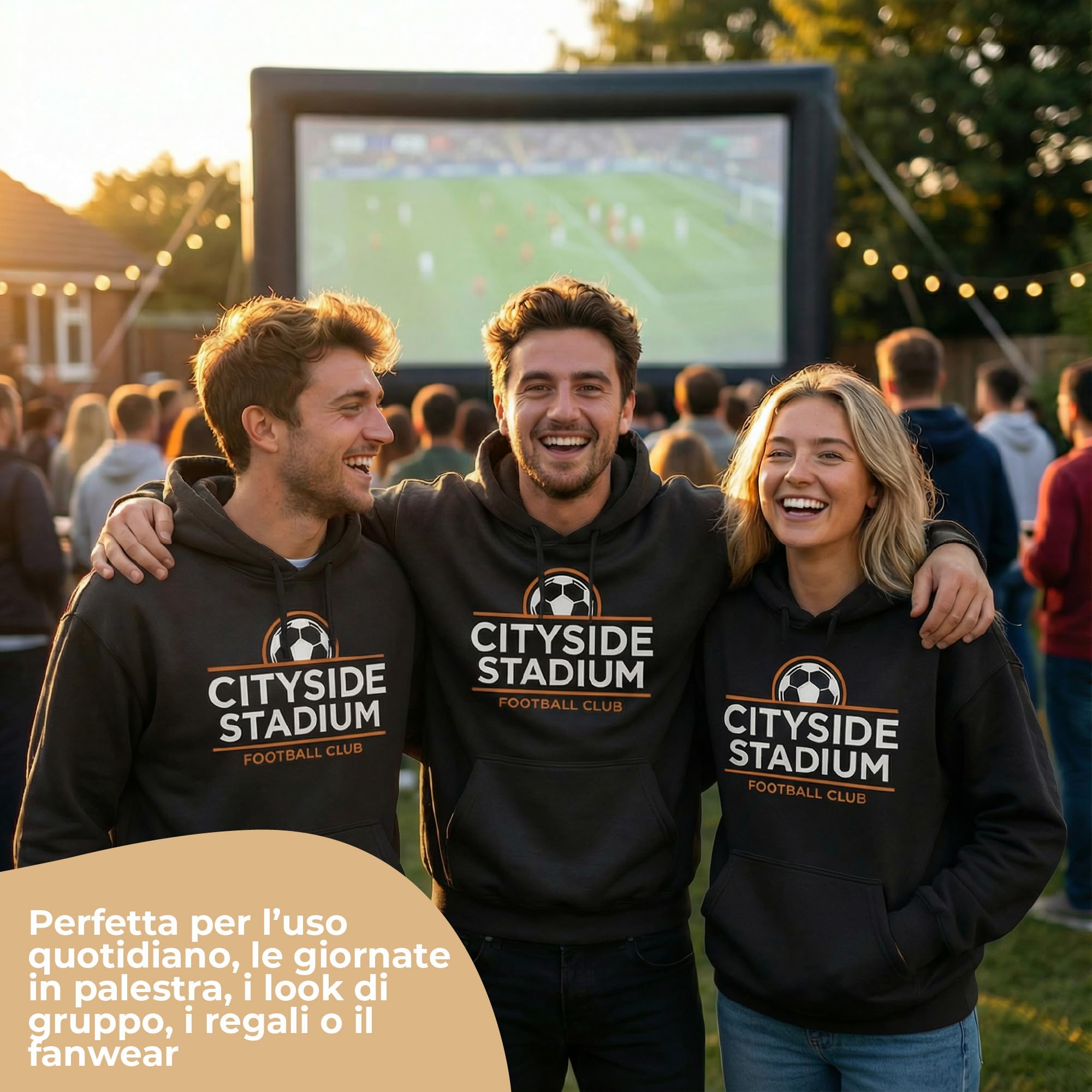 Cimpress Felpa Personalizzata con Cappuccio da Uomo, Taglie S–2XL, Stampa Fronte con Logo, Testo o Immagine, Ideale per Eventi, Promozione, Regali e Uso Invernale