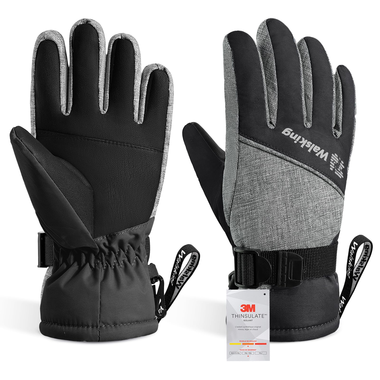 Kids Winter Gloves-3M Thinsulate Snow Waterproof Ski Cold Weather Insulated Outdoor Snowboard Gloves for Boys Girls Youth