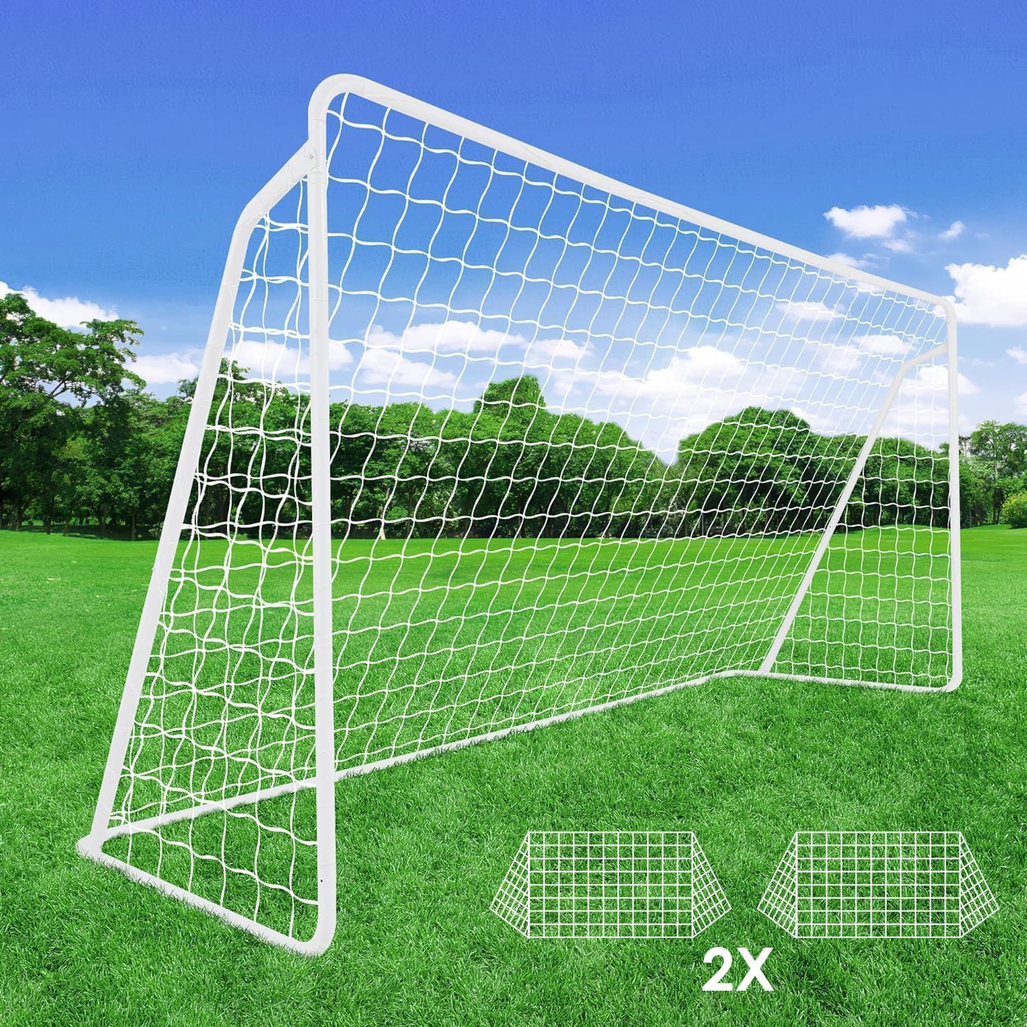 Porta da calcio 365 x 182 cm 240 x 150 cm grande per bambini adulti con rete